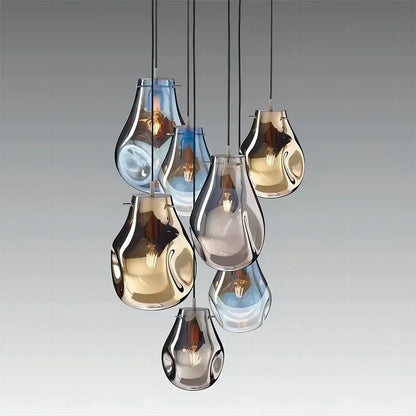 2026 Nordic Pocket Glass Chandelier Table Dining Kitchen Island Pendant Lights Minimalist Decor Lighting Suspension Design Fixtu