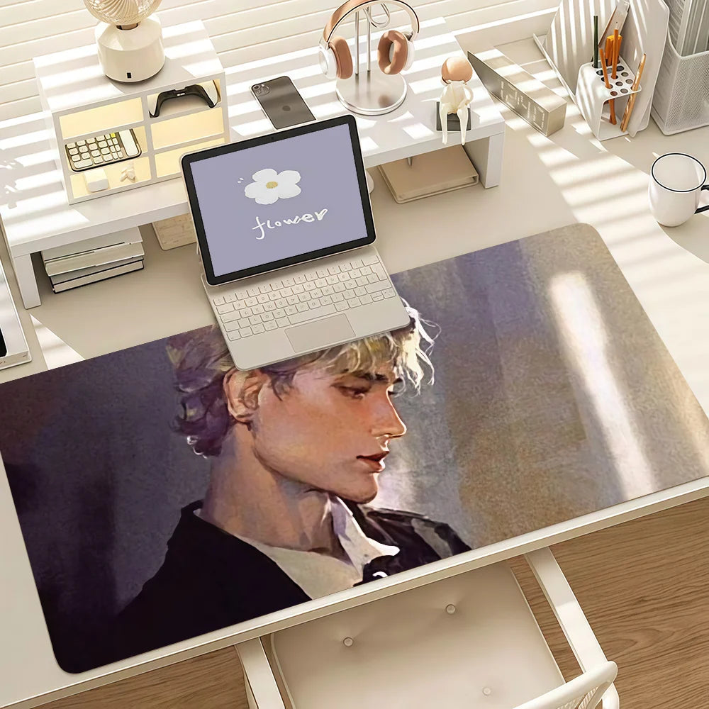 Aaron Warner Mouse Pad Anti Slip Rubber Edge Locked Thickened Laptop Gaming Desk Mat