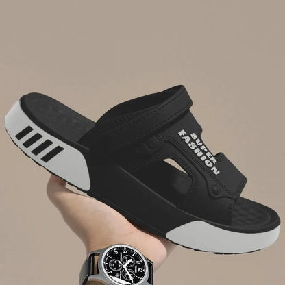 Men's Summer EVA Slippers Soft Thick Sole Sandals Indoor Outdoor Walking Beach Shoes Home House Slippers for Men
