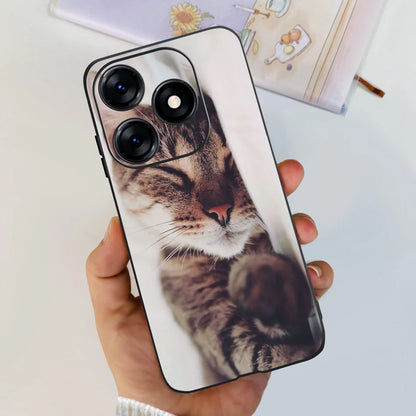 Phone Case For Tecno Spark 10 10C 2023 Fashion Flower Cat Butterfly Soft Silicone TPU Cases For Tecno Spark10 Spark10c KI5q KI5k