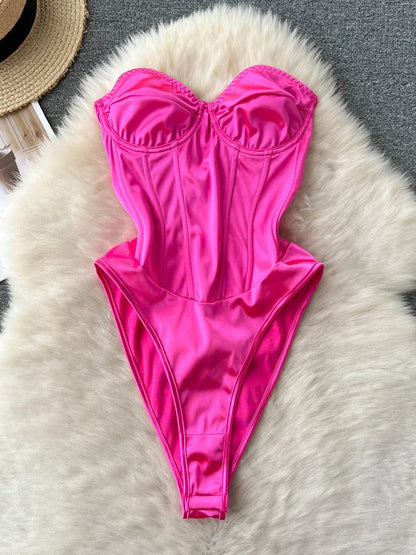 Coquette Lace Lingerie Set Sexy Mesh Bodysuit Valentines Day Sleepwear Gothic Strappy Catsuit Intimate Nightwear Romper