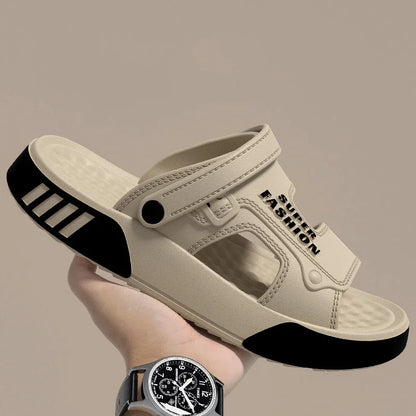 Men's Summer EVA Slippers Soft Thick Sole Sandals Indoor Outdoor Walking Beach Shoes Home House Slippers for Men
