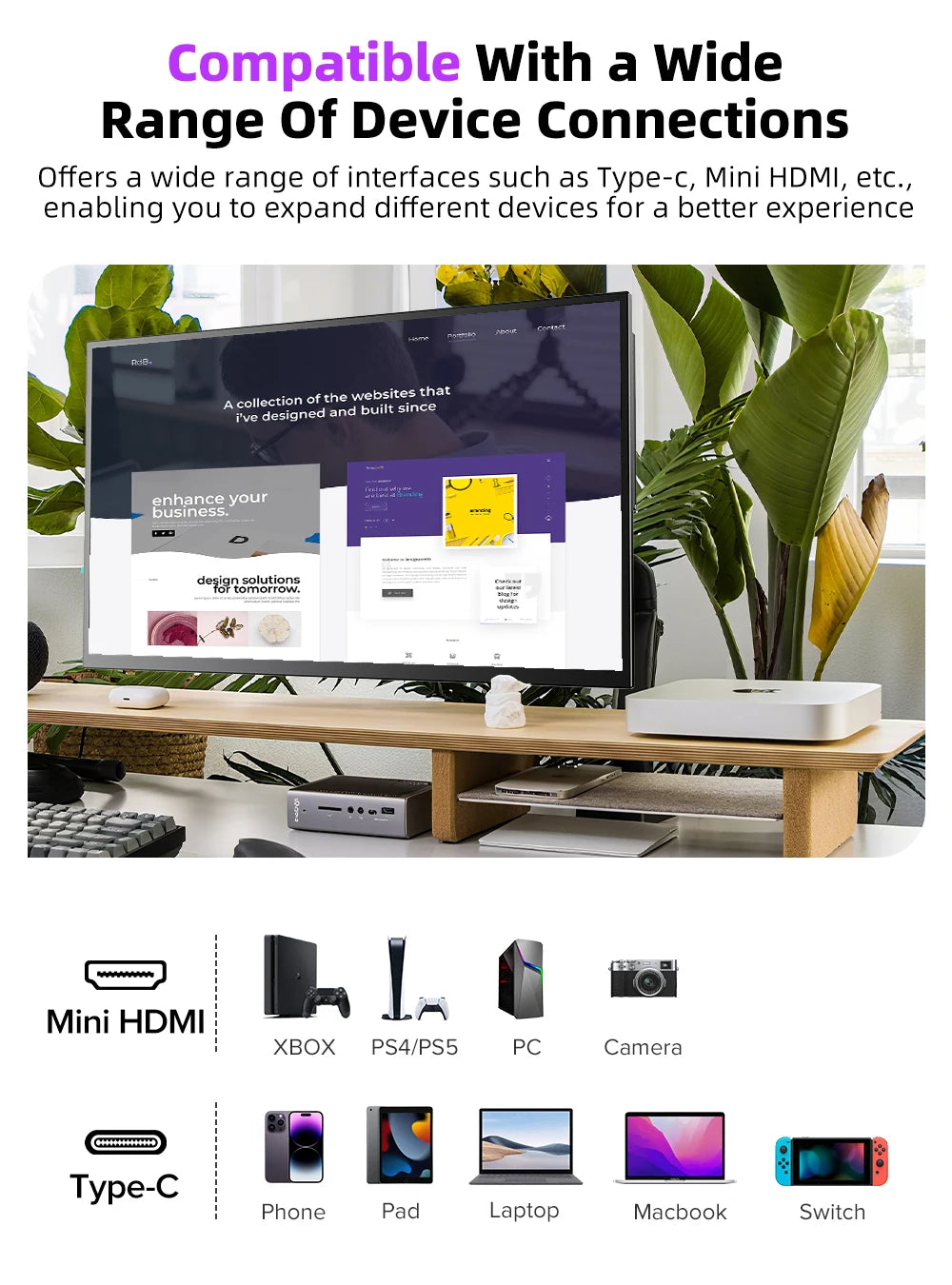 UPERFECT UMax 22"2K QLED Touchscreen Portable Monitor 137%sRGB External Second Touch Screen Display For Laptop/PC/Phone MAC