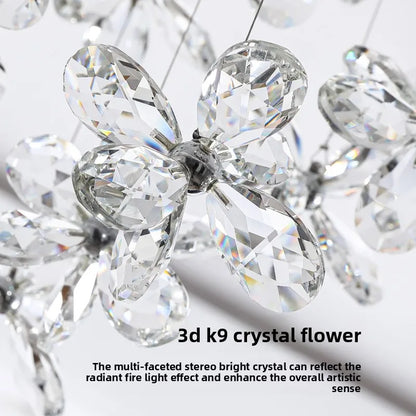French Crystal Dining ChandelierFo Home Use Restaurant Lamp Luxurious And Modern Café Bar Counter Dining Table And Ceiling Light