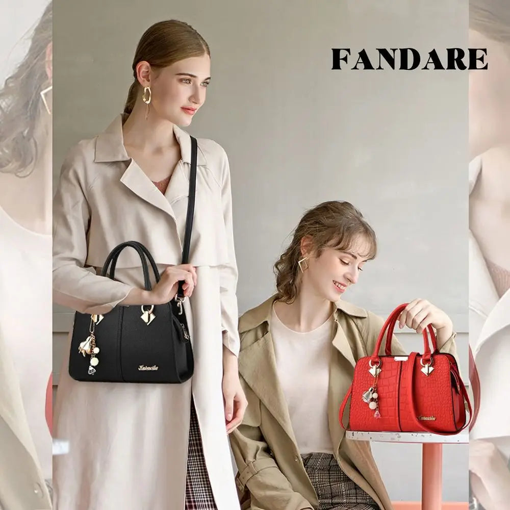 Fashion PU Leather Ladies Hand Bags Large Capacity Casual Versatile Hand-Held Shoulder Bag Messenger Bags Women