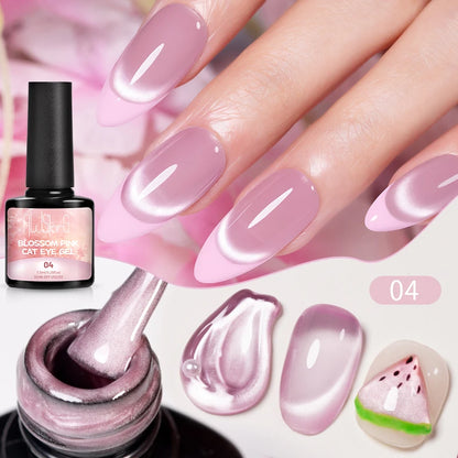 7.5ml Golden Light  Magnetic Gel Golden Gems Magnetic Gel Nail Polish Cat Nail Sparkling Glitter Semi Permanent Varnish