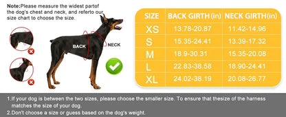 Service Dog Harness, No Pull Reflective Adjustable Pet Vest, Handle & Patches, Breathable Mesh, Easy On-Off for Small Large Dogs