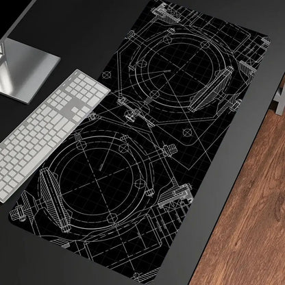 Mechanical Drawing Mouse Pad Gaming Accessory Large HD Mousepad XXL MousePad Natural Rubber Carpet Non-Slip Table Mat Office Rug