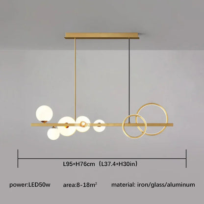 Magic Bean Long Pendant Lights Nordic Restaurant Modern Creative Kitchen Light Luxury Living Room Bar Decor Lighting G9 Bulb