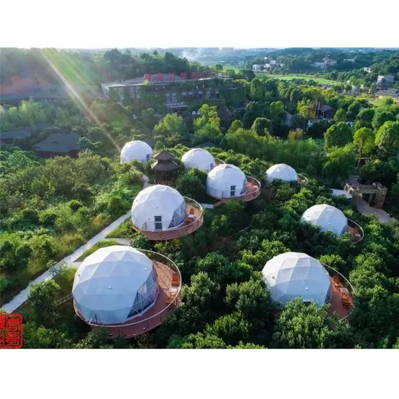 Custom Made VIP Hotel Dome House Tent Luxury Resort Dome Tents for Glamping Events Geodesic Dome Tents