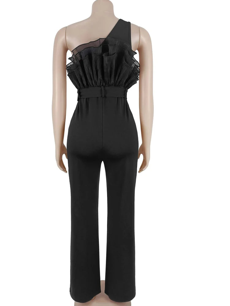Bonnie Forest Floral Print Halter Jumpsuit Women Elegant Cross Neck Backless Wide Leg Overalls Rompers Summer Beach Party Outfit