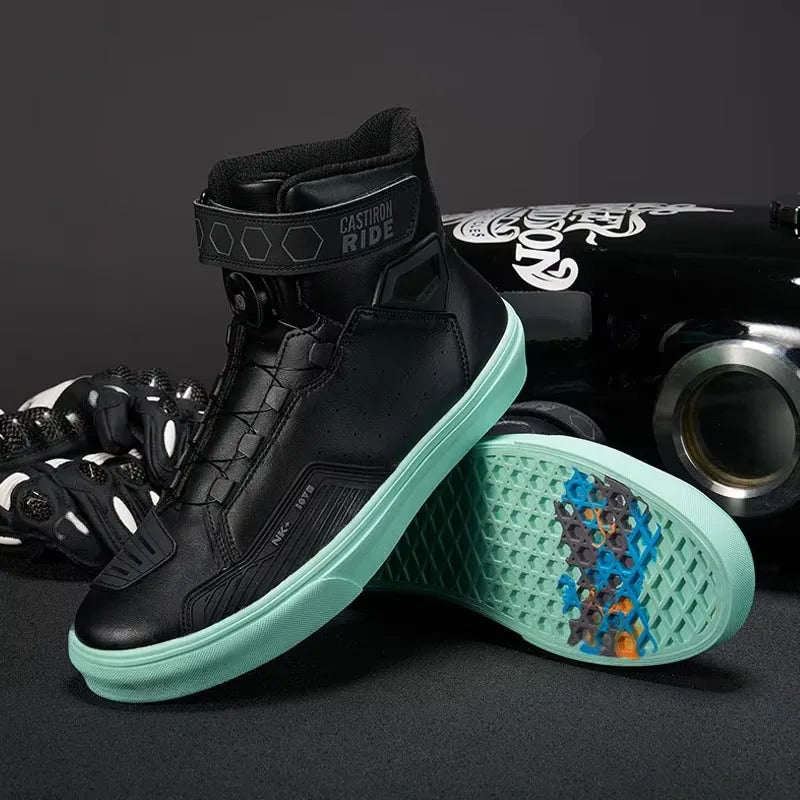 New Motorcycle Shoes Men Motorcycle  Boots Cycling Equipment  Riding Boots Wear-resistant Outdoor Racing Shoes