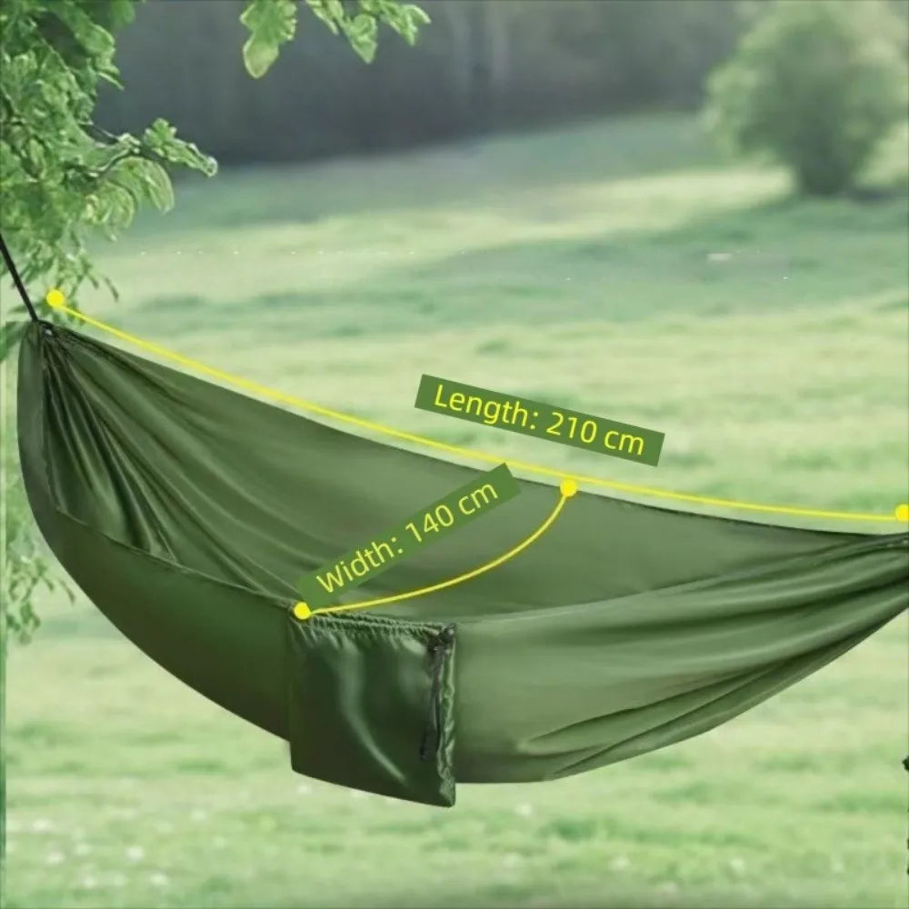 High Strength Colorful Hanging Hammocks Foldable Single and Double Size Camping Hammock Easy Setup Dacron Outdoor Swing Beach