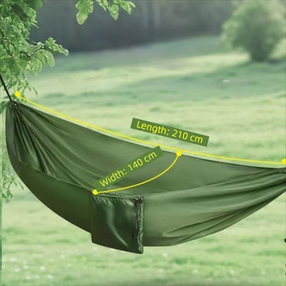 High Strength Colorful Hanging Hammocks Foldable Single and Double Size Camping Hammock Easy Setup Dacron Outdoor Swing Beach