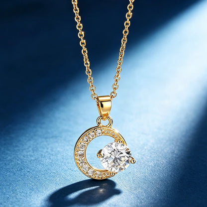 Moissanite sunflower Pendant Women's 925 Silver Necklace Comes with a GRA Certificate Perfect for Anniversaries and Parties