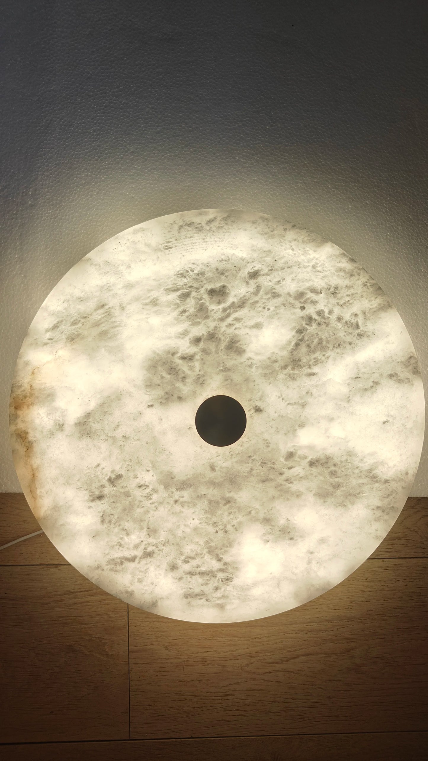 Modern Simple LED Natural Marble Ceiling Lamp Living Room Bedroom Corridor Circular Ultra-thin All-copper Wall Lamp Indoor Decor