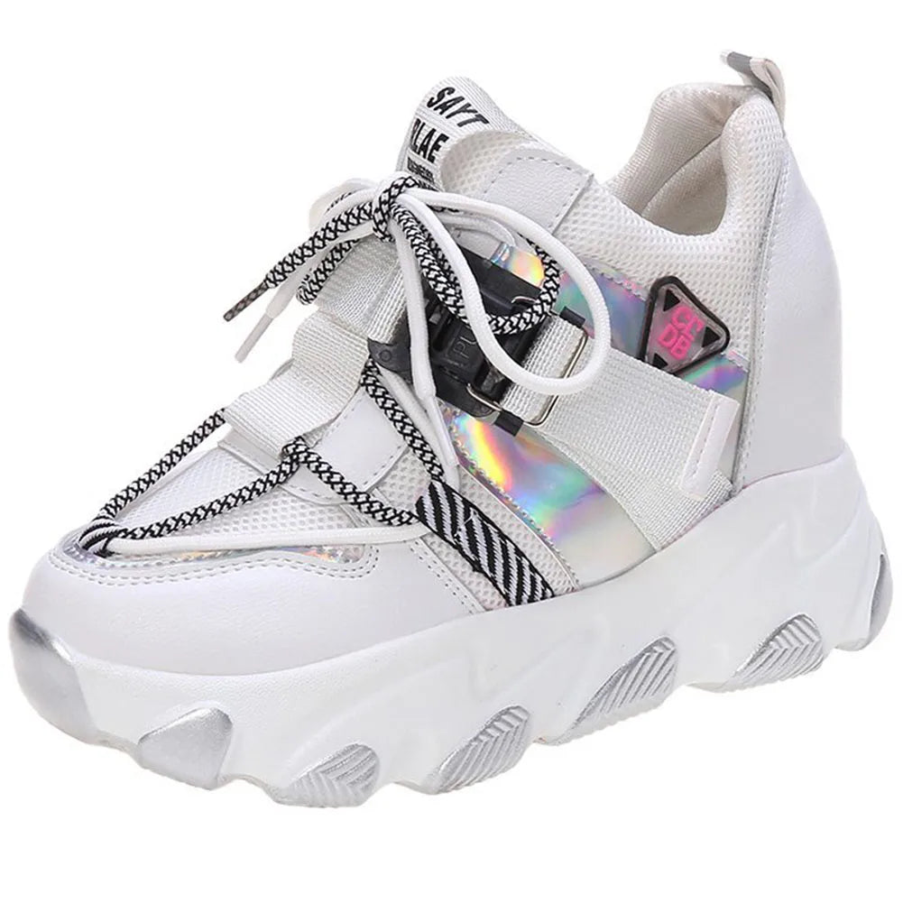 Maogu Mixed Color Shoes Sports Wedge White Sandals Women High Heel Beach Casual Shoe Leisure Lady Platform Chunky Sandals
