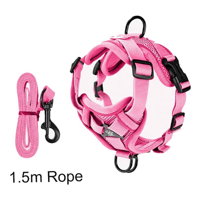 Adjustable Dog Harness Leash Set for Small Medium Dogs Cats Reflective Chest Strap Pets Harnesses Vest Outdoor Puppy Supplies