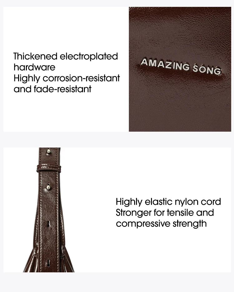 Amazing Song Liqueur Crescent Bag Small Upgraded Large Autumn Style Crossbody Women's Bag Trendy Portable