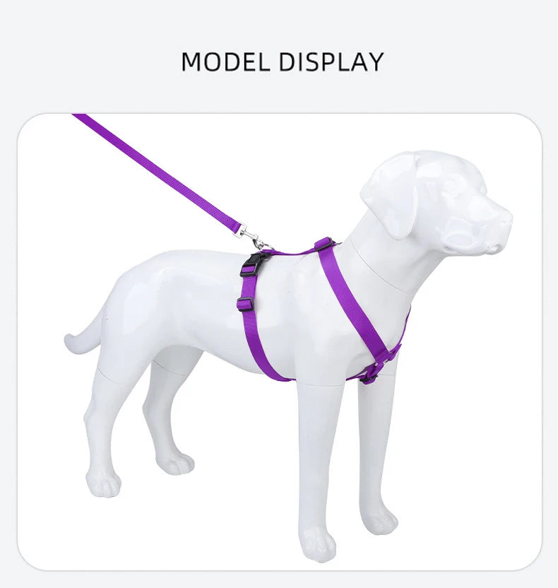 Adjustable Soft Lightweight H-shaped Dog Harness Washable Outdoor Traveling Explosion-proof Harness for Dog Arnés Para Perro