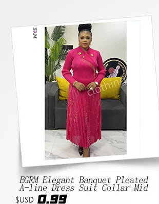 EGRM Miyake Pleated Long Dress Autumn Hot Sale Women's Double Breasted Waist Cinching Slimming High-end Stylish Versatile Skirt