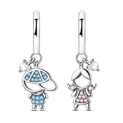 Original 925 Sterling Silver Luxury Bow Flower Shaped Clover Rose Pendant Earrings Elegant Mature Women Delicate Jewelry Gift