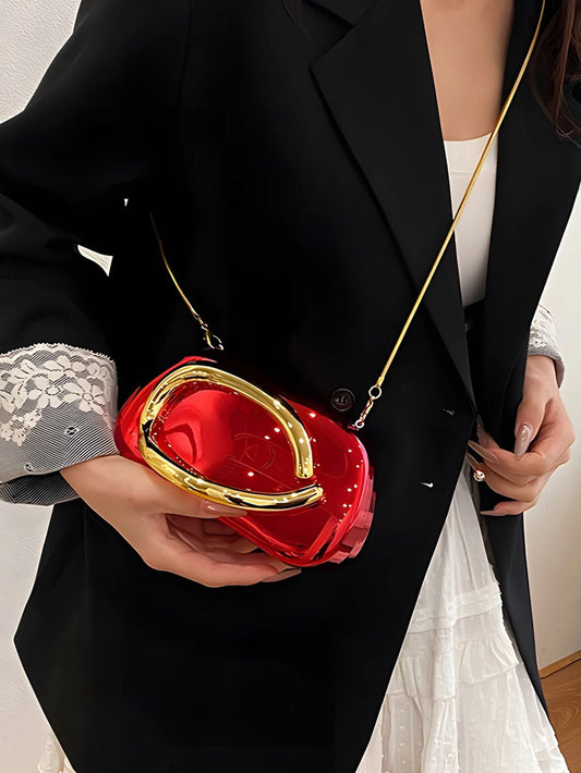 Fashion Elegant Metal Closure Box Shaped Crossbody Bags Women Evening Bags Wedding Mini Ladies Wallet Party Cute Purse ClutchBag