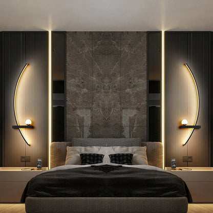 LED Wall Lamp 55/105CM Smart Remote Control Left Right Lighting Wall Sconces Bedroom Bedside Living Room Home Led Lights Lustre