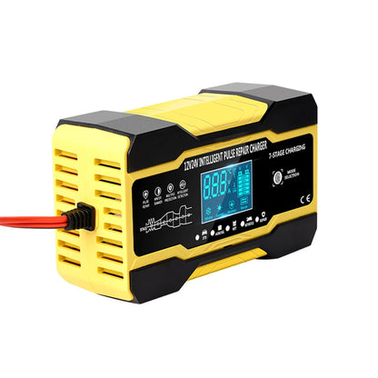 12V 24V Car Battery Charger 10A Smart 7-Stage Pulse Repair Fast Charger, AGM GEL WET Lead Acid Battery Maintainer
