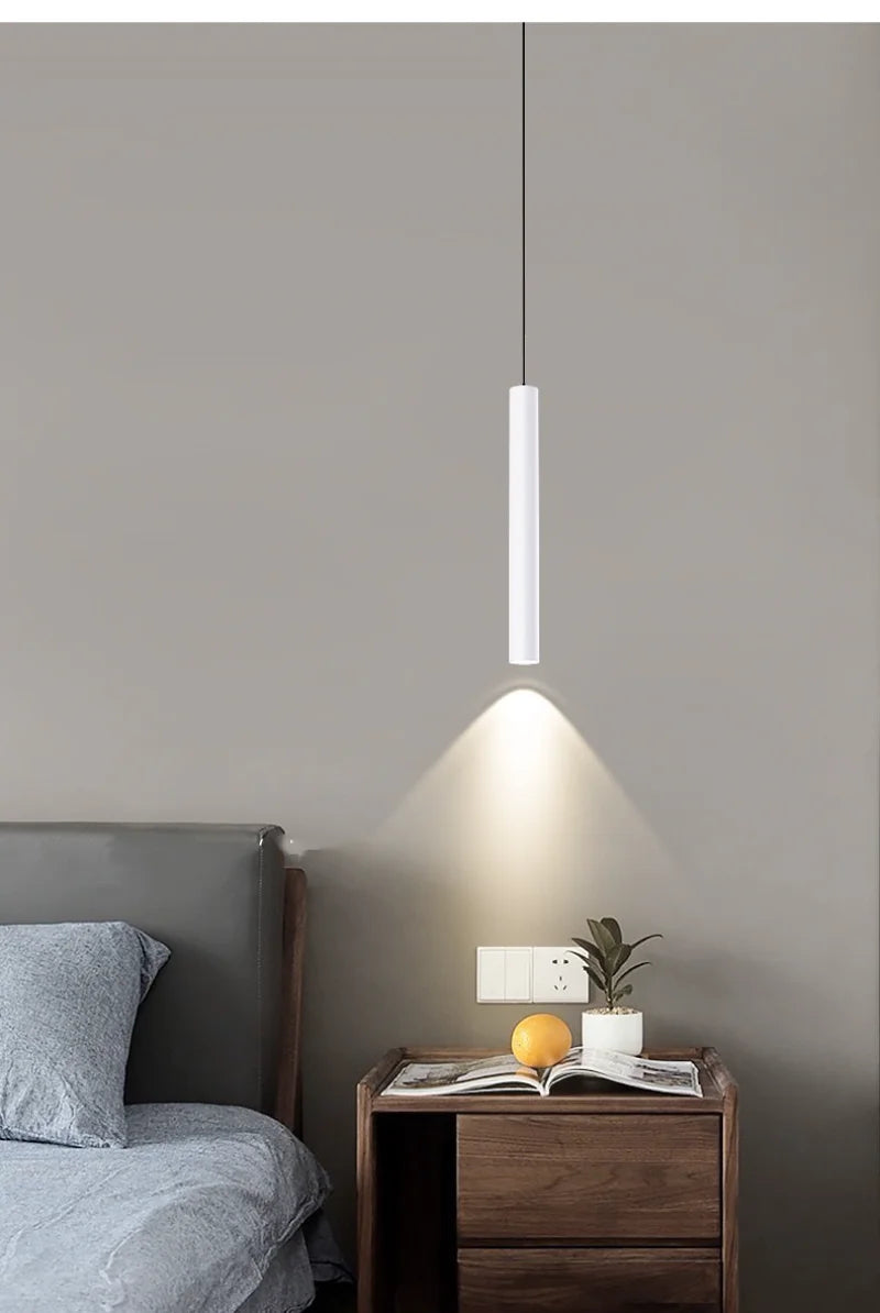Minimalist Bedside Pendant Lamp Bedroom Spotlight Restaurant Bar Kitchen Dining Hall Island Platform Lights Hanging Lighting Led