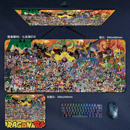 High Quality Print Dragon Ball Leather Mouse Pad Oversized Japanese Anime Nostalgic Son Goku Desk Mat Keyboard Pad Notebook Pad