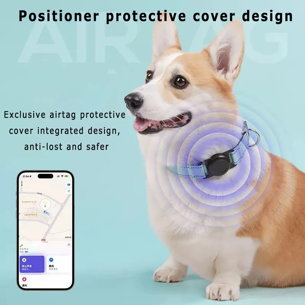 Dog Collar with Airtag Holder Ultra-Durable Comfortable Padded Heavy Duty Dog Collars for Small Medium Large Dogs