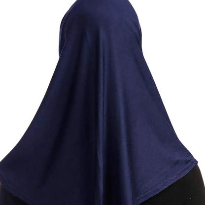 New Ready To Go Wear Instant Hijab for Women Solid Color Hemp Headscarf Neck Cover Sports Hijabs Pinless Islam Shawls and Wraps