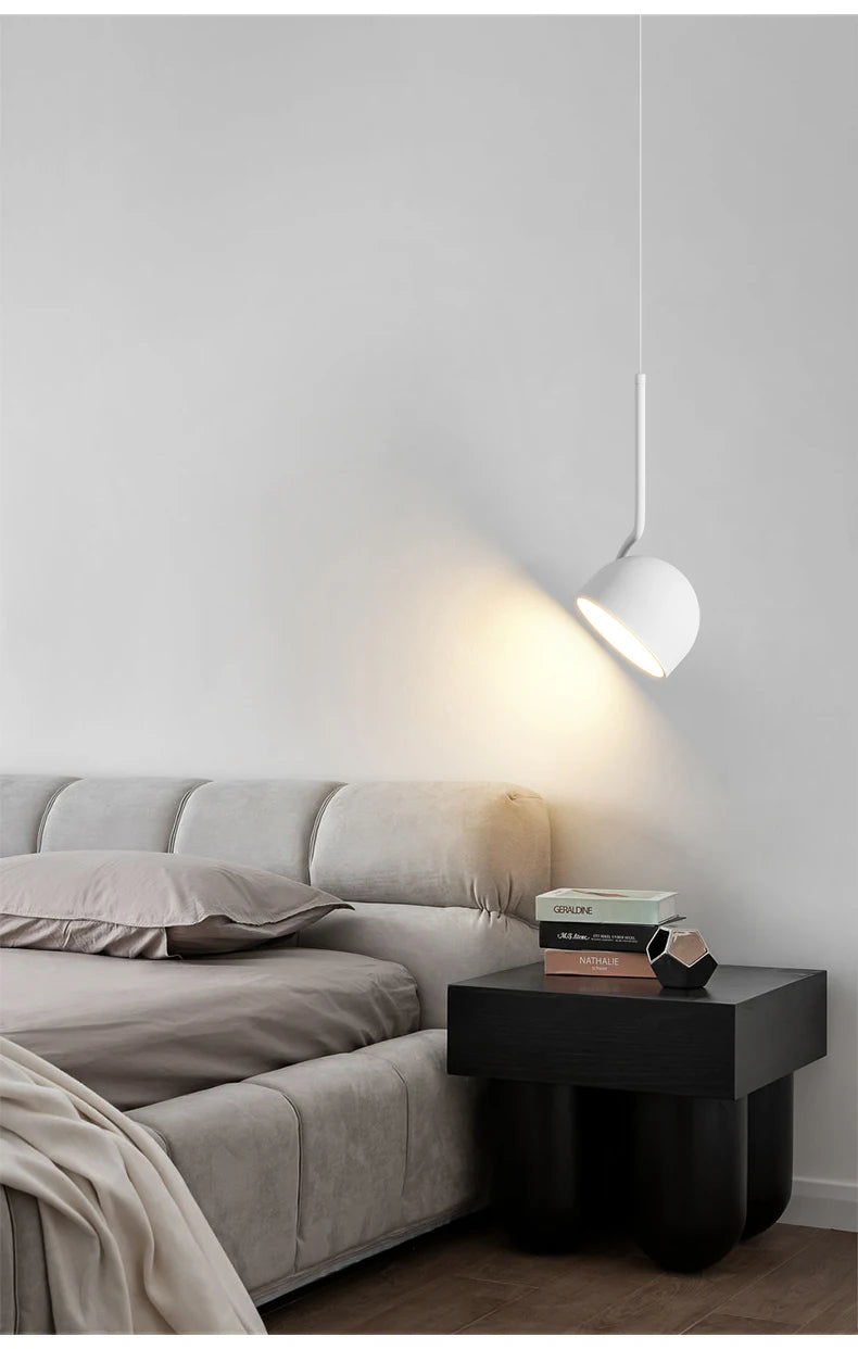 Dimming Simple Black White New LED Modern Pendant Lights Living Study Dining Room Bedroom Bedside Bar Loft Lamps Indoor Lighting