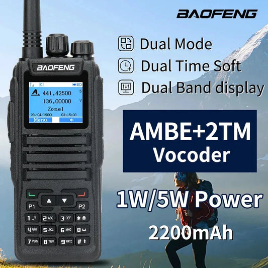 Dmr Digital Two Way Radio Baofeng Dm-1701 Dual Band Vhf/Uhf 3000 Channel Dual Time Slot Ham Radio For Professional Communication