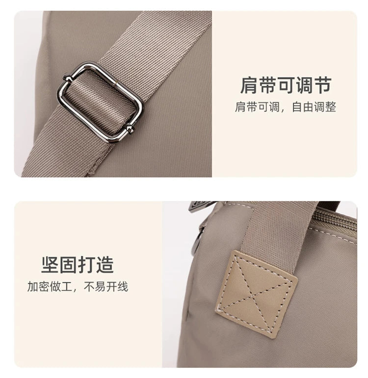 Ladies Lightweight Shoulder Bag Waterproof Nylon Handbag for Commuter Work Casual Crossbody Bags for Women Messenger Bag