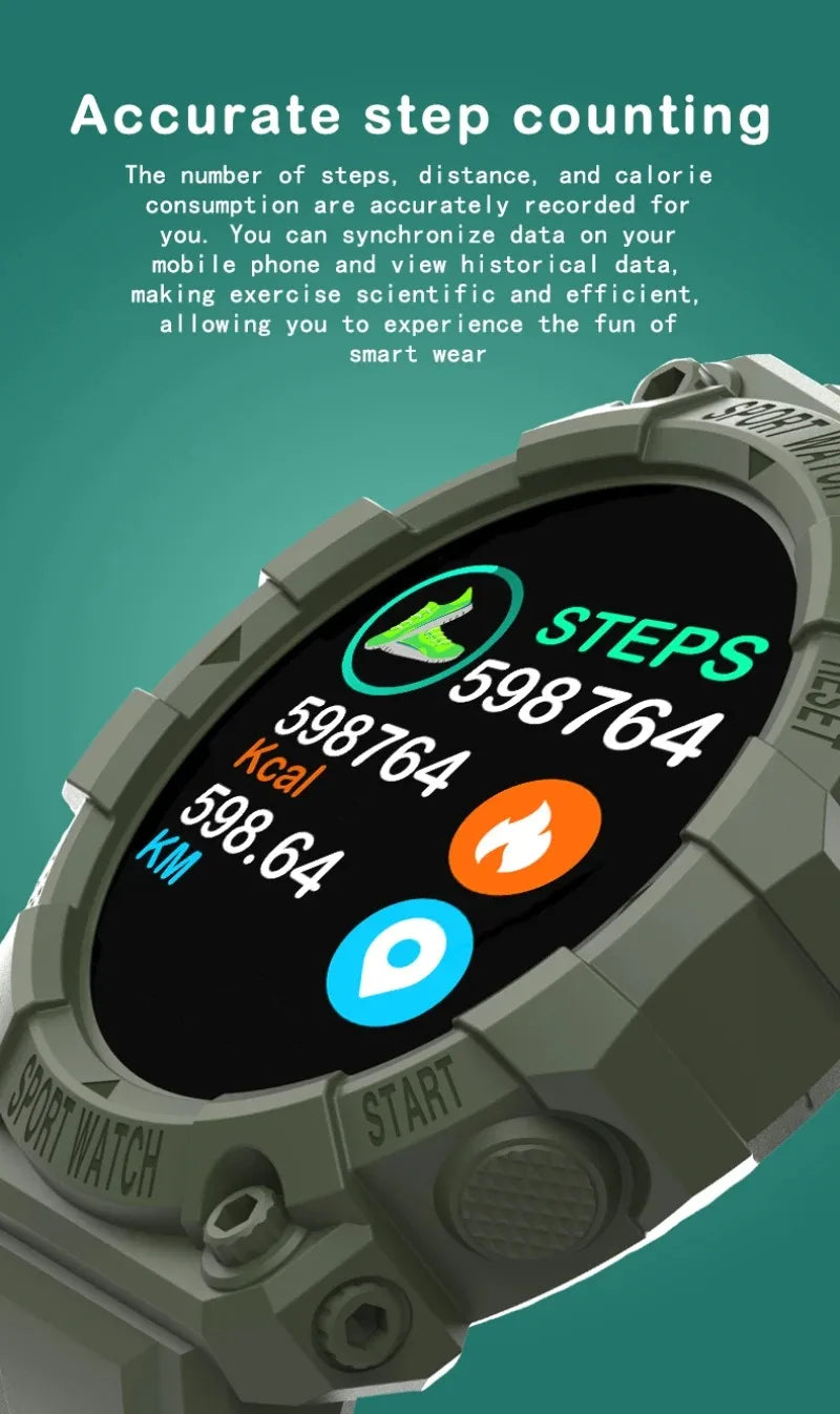 Black Smart Watch Sports Bluetooth Reminder With Color Screen Health Monitoring Fd68s Wearable Fitness Tracker