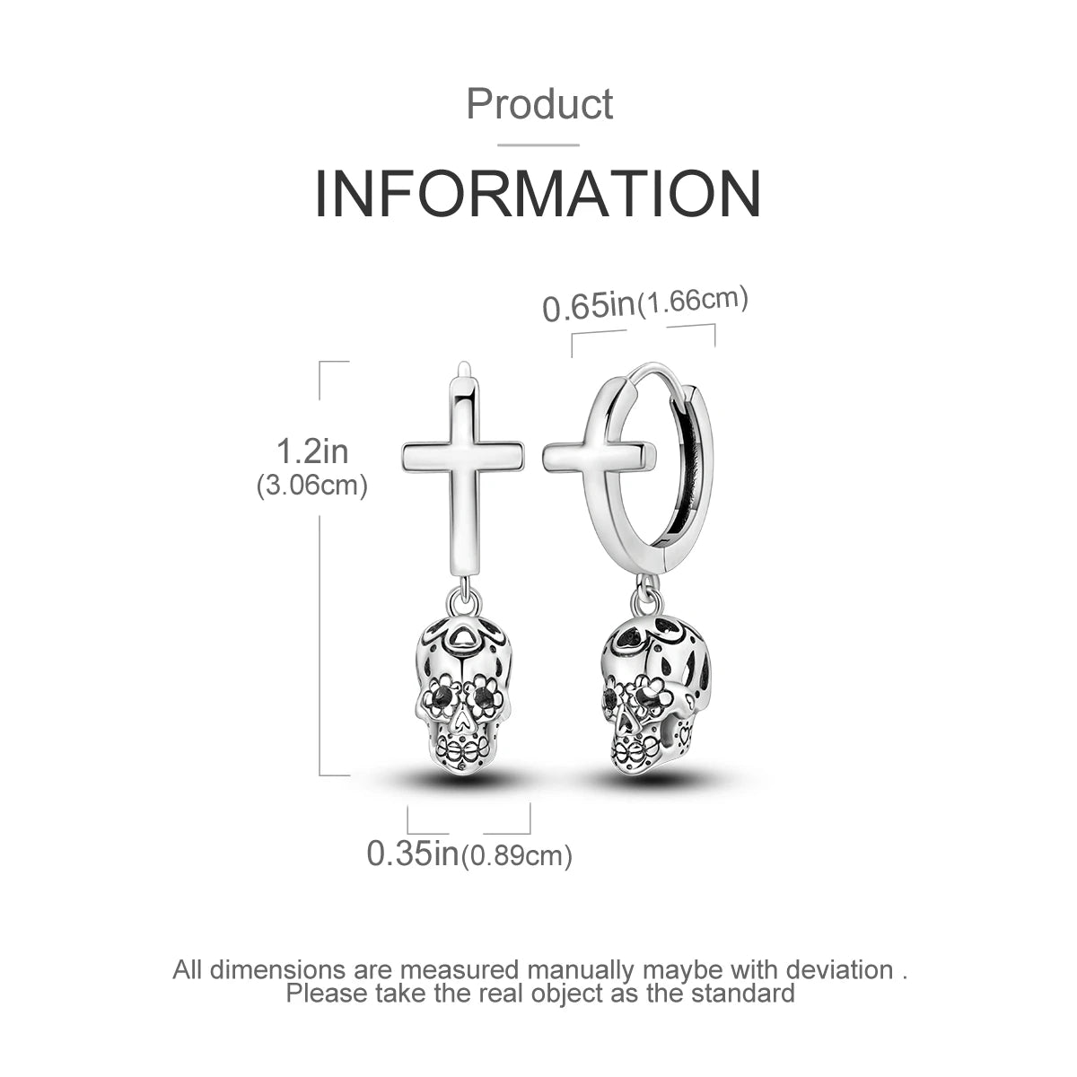 925 Sterling Silver Original Hoop Earring For Woman Luxury  Pendientes Wedding Jewelry Gift