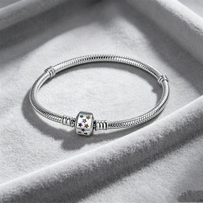 2026 Hot Selling 925 Silver Heart Shaped Buckle Snake Chain Sparkling Zircon Original Bracelet Women Fashionable Luxury Jewelry