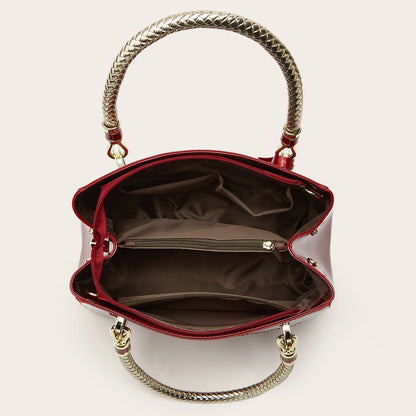 Faux Leather Handbags for Woman 2026 Luxury Bags Designers Evening Party Handbag Ladies Bag Wine Rose Red Navy Pink Beige Black