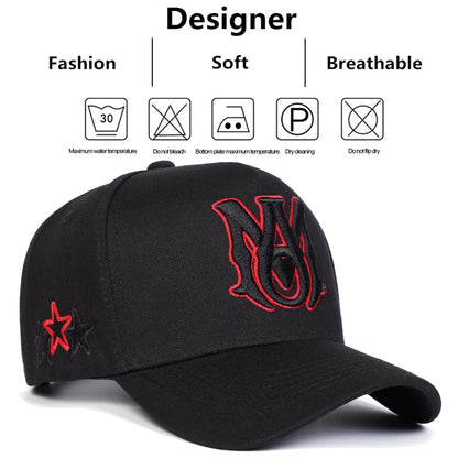 Unisex MA Letter Embroidery Baseball Caps Spring Autumn Outdoor Adjustable Casual Hats Sunscreen Hat Sports Cap