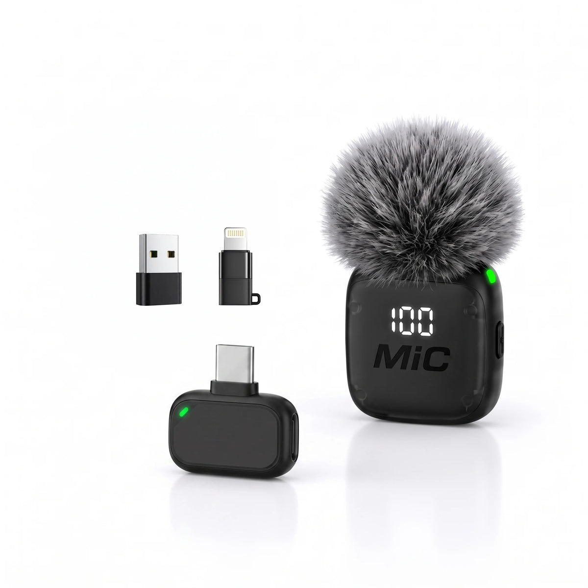 Mini Wireless Clip-On Microphone, Smart Noise Reduction, Long Battery Life, Perfect for Live Streaming, Podcasts, and Vlogs.