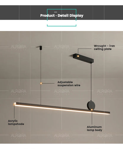 Pendant Lights Modern Simple Dining Room Lights For Kitchen Long Chandelier Living Room Pendant Lamp Home Decoration Lighting