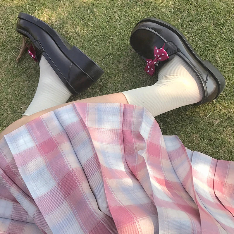 Japanese Bow Tie Skirt Set Student Pleated Skirt Jk Uniform Korean School Sexy Girl Preppy Style Seifuku Japanese School Uniform