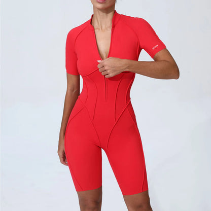 BetterMe Yoga Bodysuit  Women's Tracksuits Gym Zipper Jumpsuits Sports Workout High-intensity Fitness One-piece Tights Suit