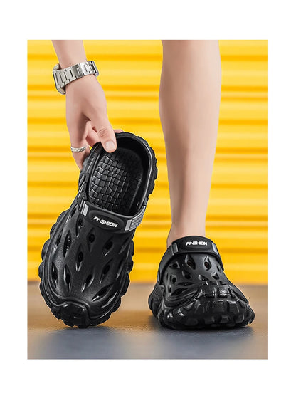 Summer Casual Sandals Men Outdoor Slippers Flat Mens Flip-flop Lightweight Beach Shoes Indoor Home Anti-slip Bathroom Slides