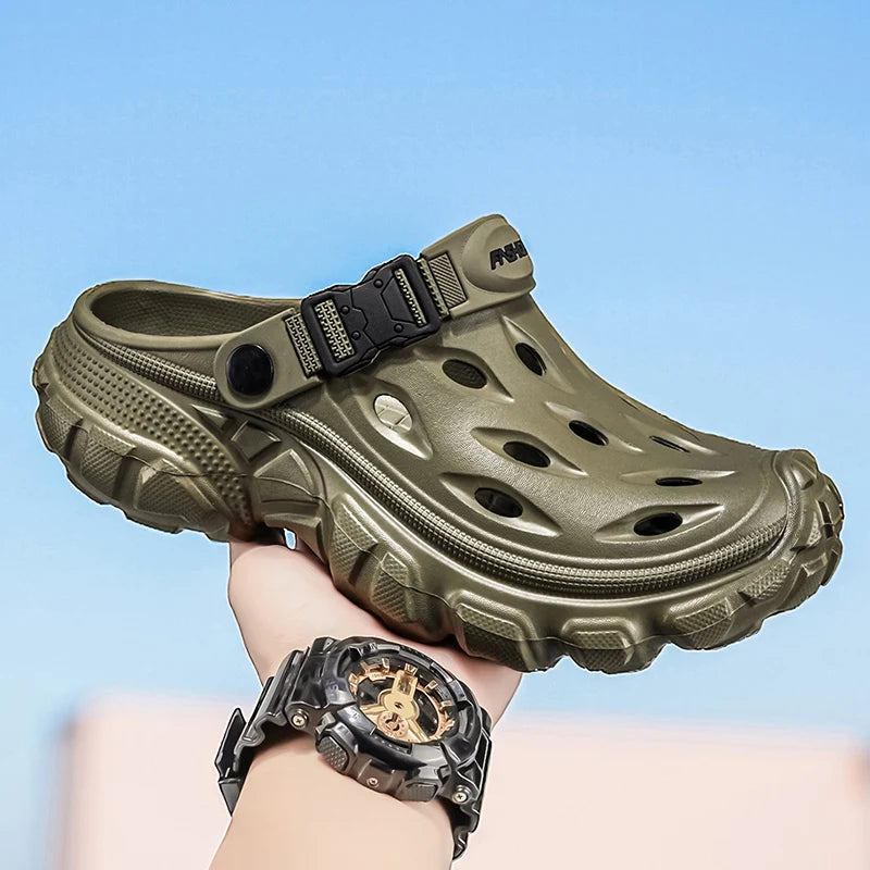 Summer Casual Sandals Men Outdoor Slippers Flat Mens Flip-flop Lightweight Beach Shoes Indoor Home Anti-slip Bathroom Slides