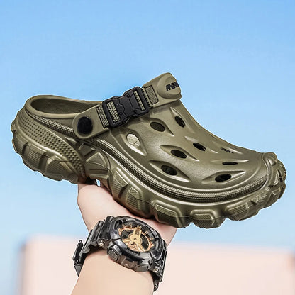 Summer Casual Sandals Men Outdoor Slippers Flat Mens Flip-flop Lightweight Beach Shoes Indoor Home Anti-slip Bathroom Slides