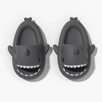 2024 Men EVA Shark Sandals Women Outdoor Beach Thick Soled Slippers Adult Non-slip Summer Slides Couple Cute Solid Color Shoes