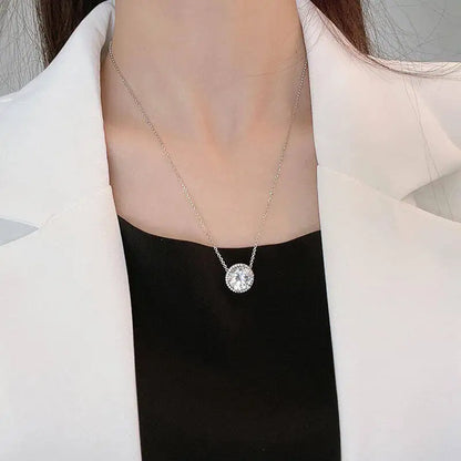 5CT D Color Moissanite Classic Pendant Necklace Fairy Necklace Real 925sterling Silver Women Fine Jewelry For Valentine's Party